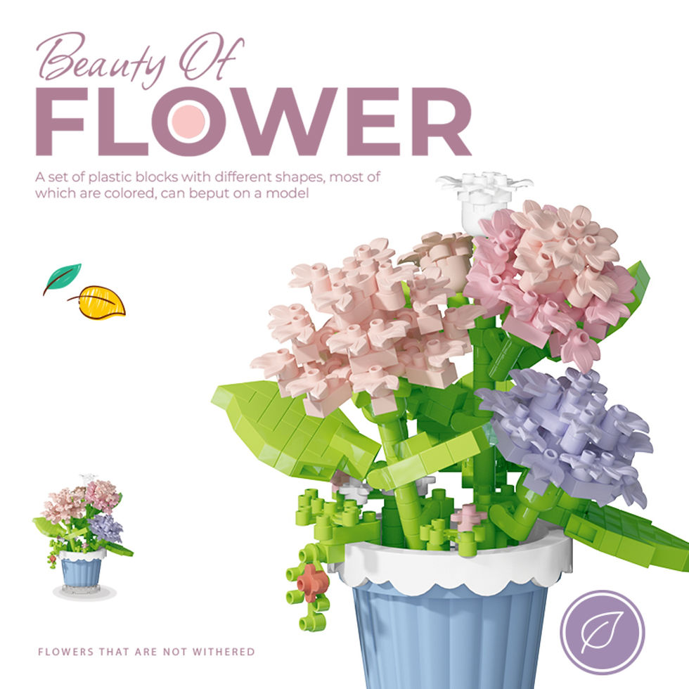 Thumbnail: Potted Building Blocks Simulate Succulent Flower Bouquets, Creative Puzzle Bloc