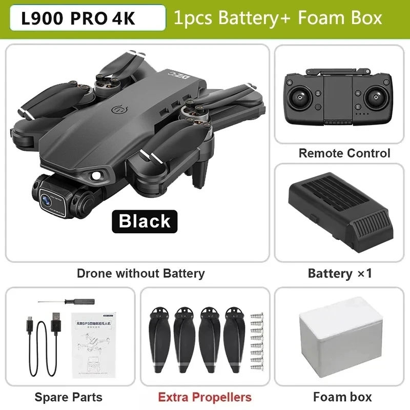 Thumbnail: L900 pro gps drohne 4k profession elle hd dual kamera 5g wifi fotografie bürste