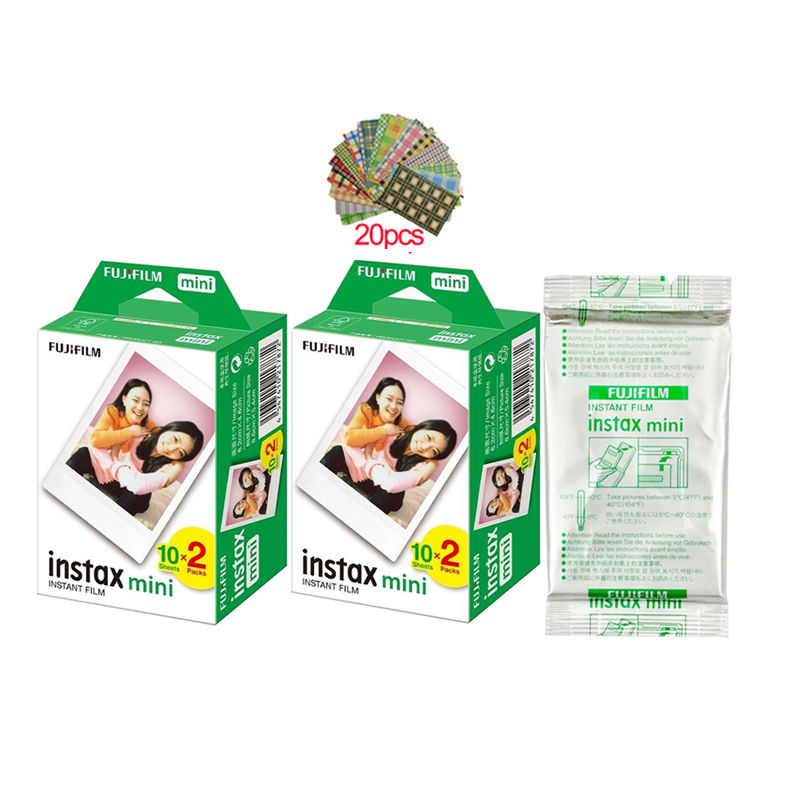 Thumbnail: 10-100 Blatt Fuji Fujifilm 3 ''Instax-Mini filme mit weißem Rand für sofortiges