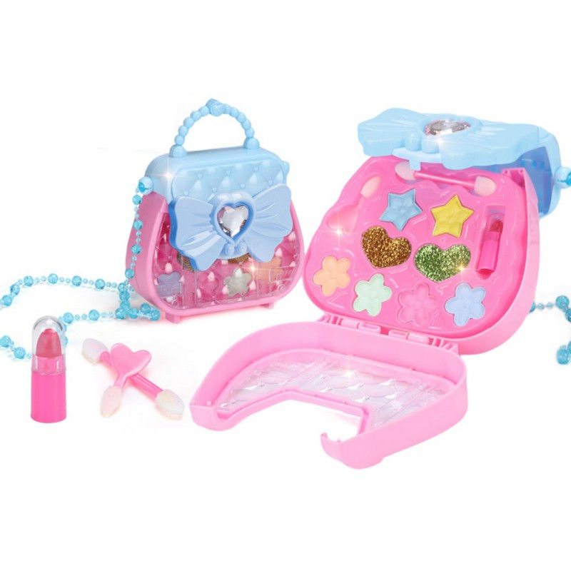 Thumbnail: Children Girls Makeup Toy Handbag Set Water-Soluble Non-Toxic Safe Birthday Par