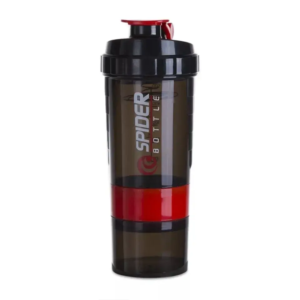 Miniaturbild: 3 Layers Shaker Protein Bottle 500ml Gym Sport Body Building Mixer