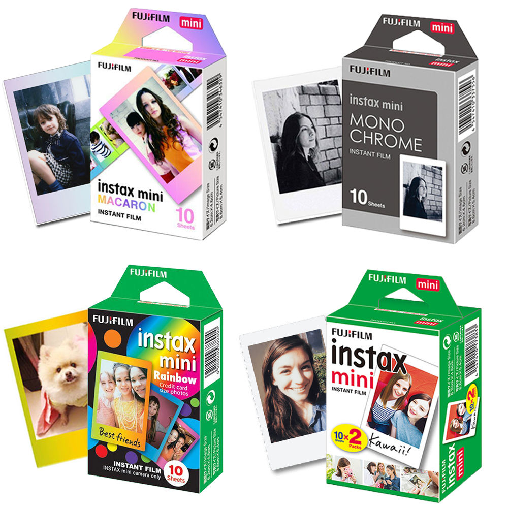 Fujifilm Instax Mini Film Mini 9 Photo Paper 10/20/30 Sheets White Monochrome R