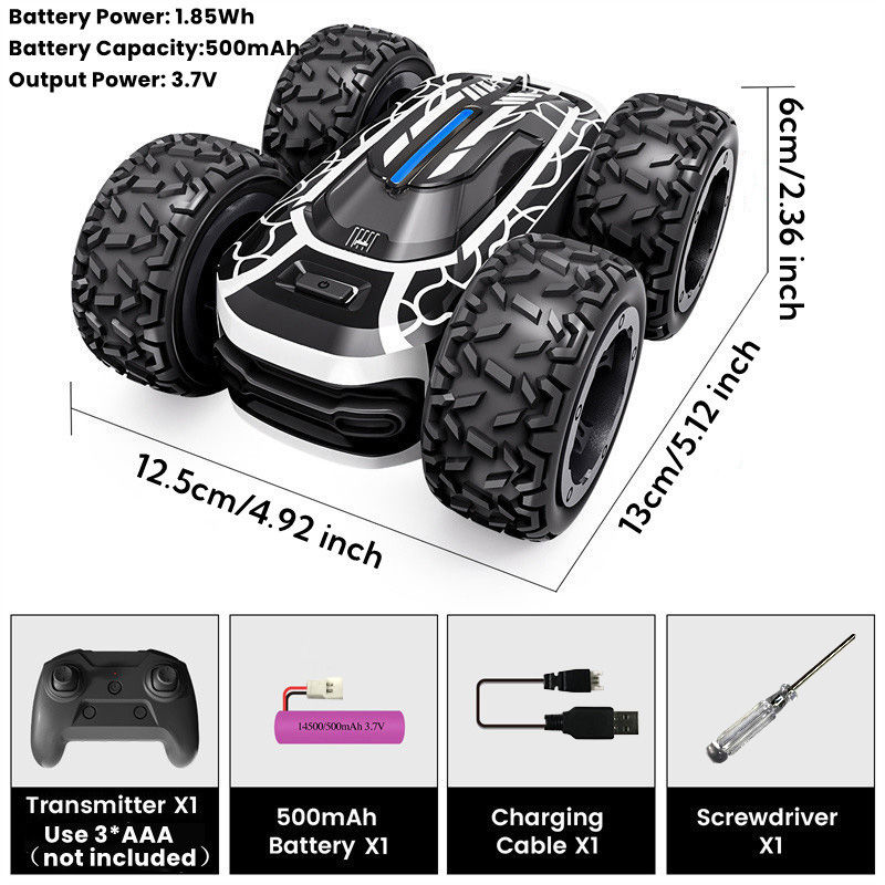 Thumbnail: Fern gesteuertes Auto mit Lichtern für Jungen 4-7, 2,4 GHz RC Stunt autos für K