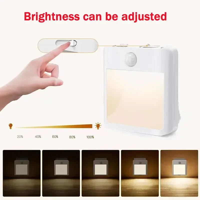 Miniaturbild: Bewegungs sensor LED Nachtlichter EU-Stecker dimmbare Schrank leuchte für Baby 
