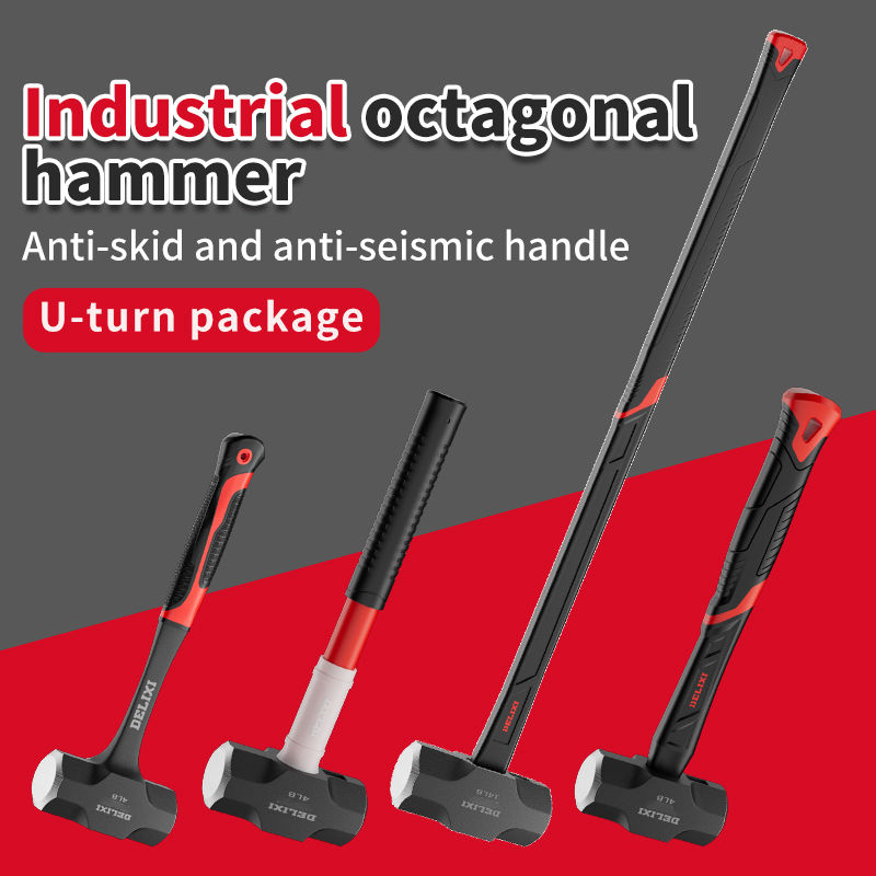 Thumbnail: Hammer, achteckiger Hammer, Hammer werkzeug, massiver Wand hammer, gleichmäßige