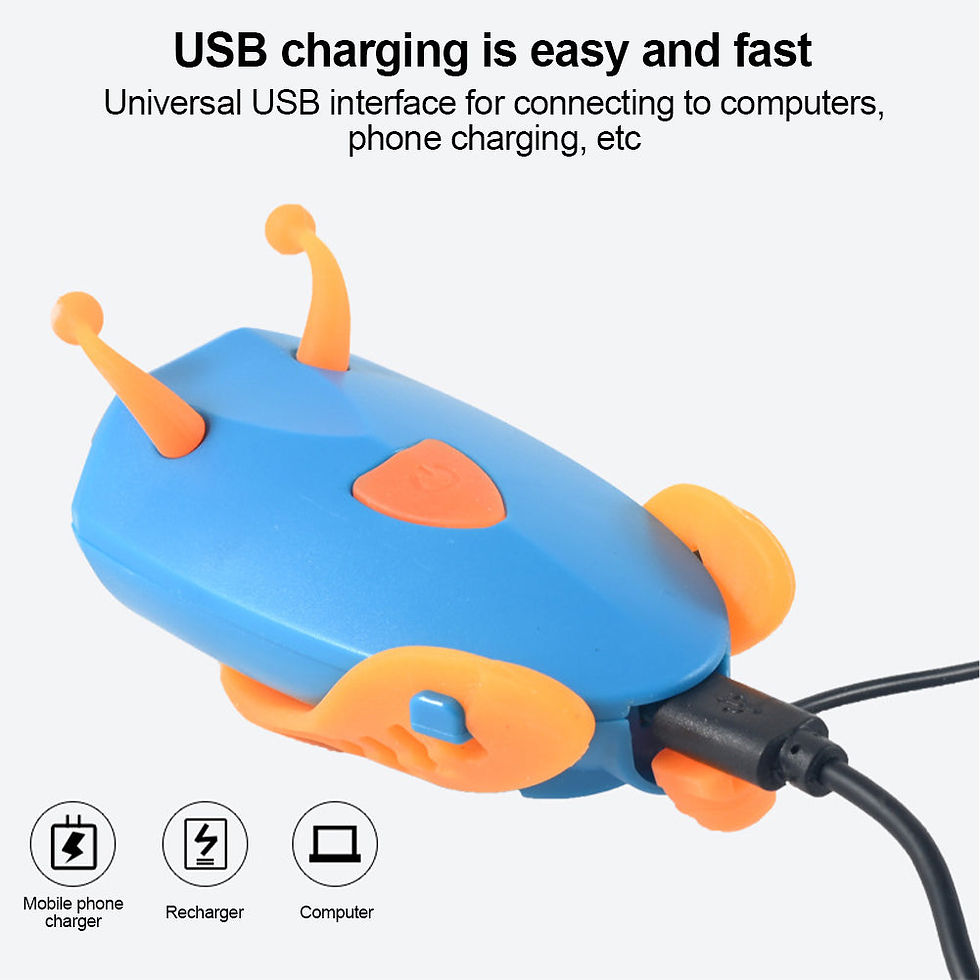 Thumbnail: Mini Bee Bell Headlights Strap Waterproof High-Lighted LED Plant USB Charging N
