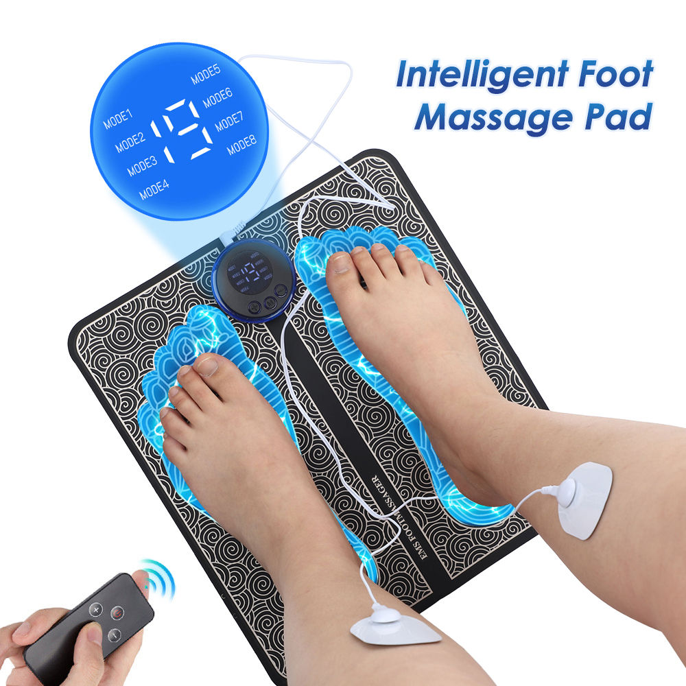 Elektrische ems Fuß massage gerät Pad Muskels timulator faltbares Kissen 8 Modi