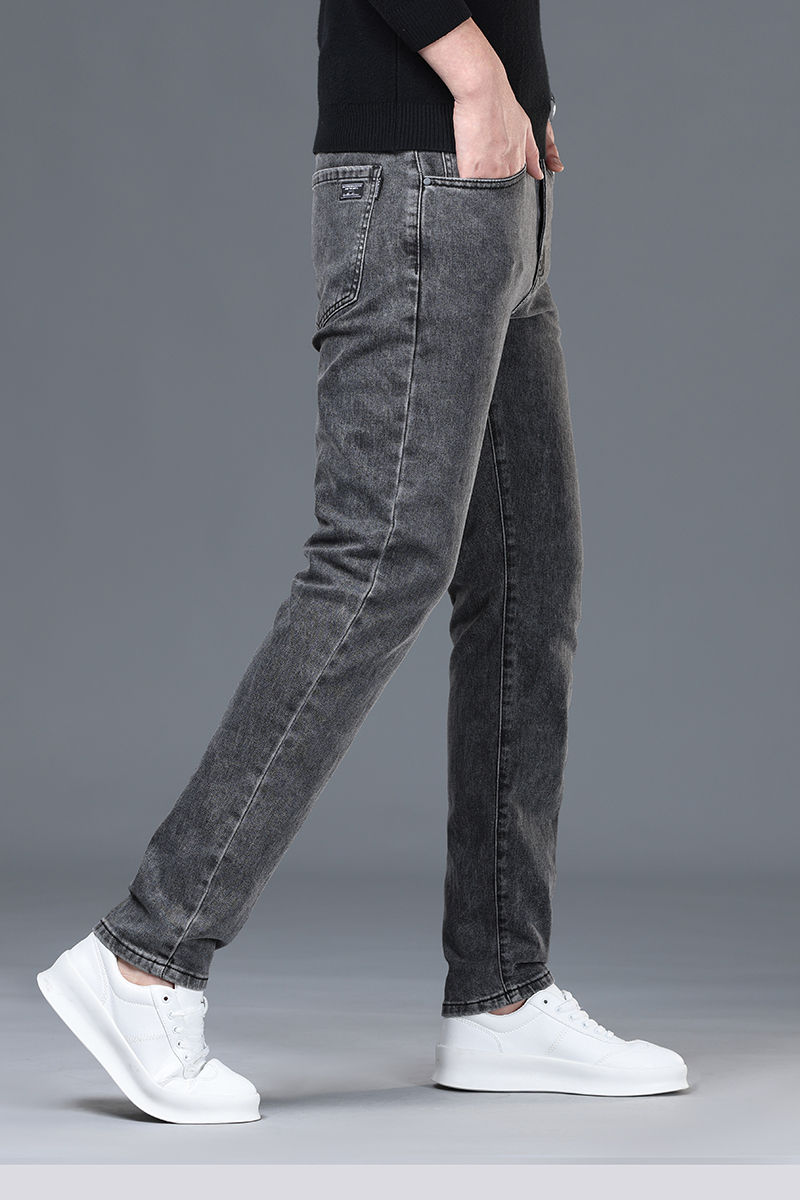 Thumbnail: Spring and Summer New Men's Jeans Simplified Korean Edition Slim Fit Straight L