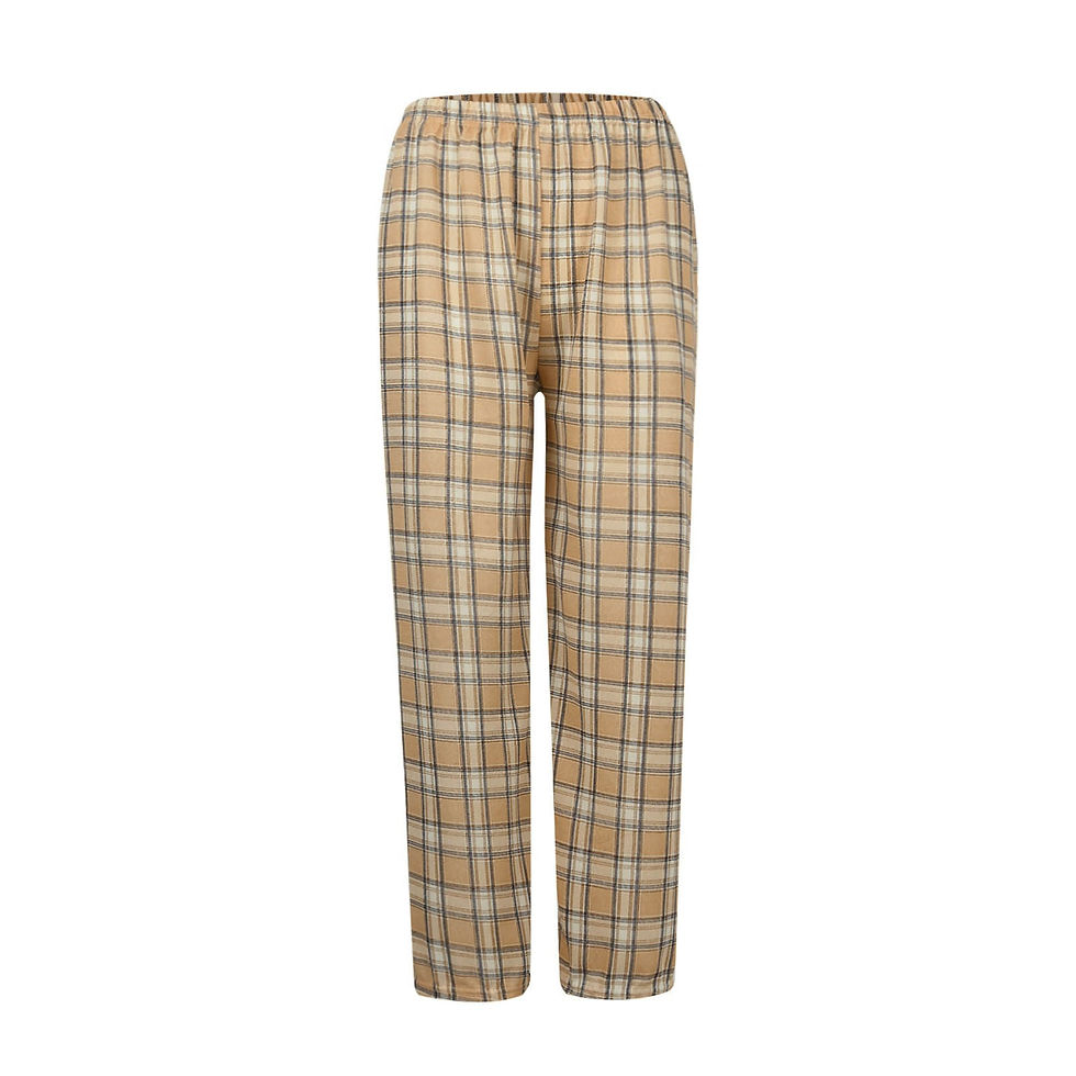 Miniaturbild: Women’s Everyday Pants, Printing Comfy Leg Pants High Waist Pants Plaid Stretch