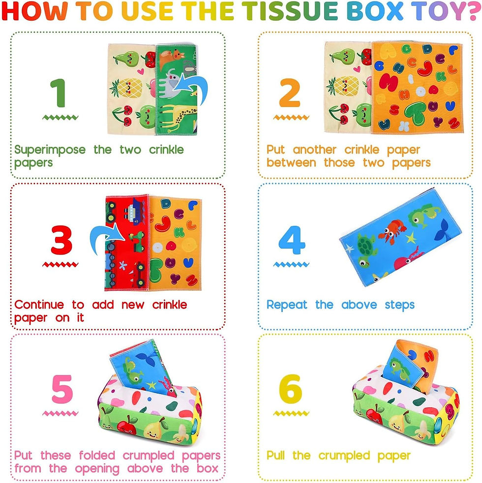 Thumbnail: Baby Toys 6 to 12 Months - Tissue Box Toy Montessori for Babies 6-12 Months, So