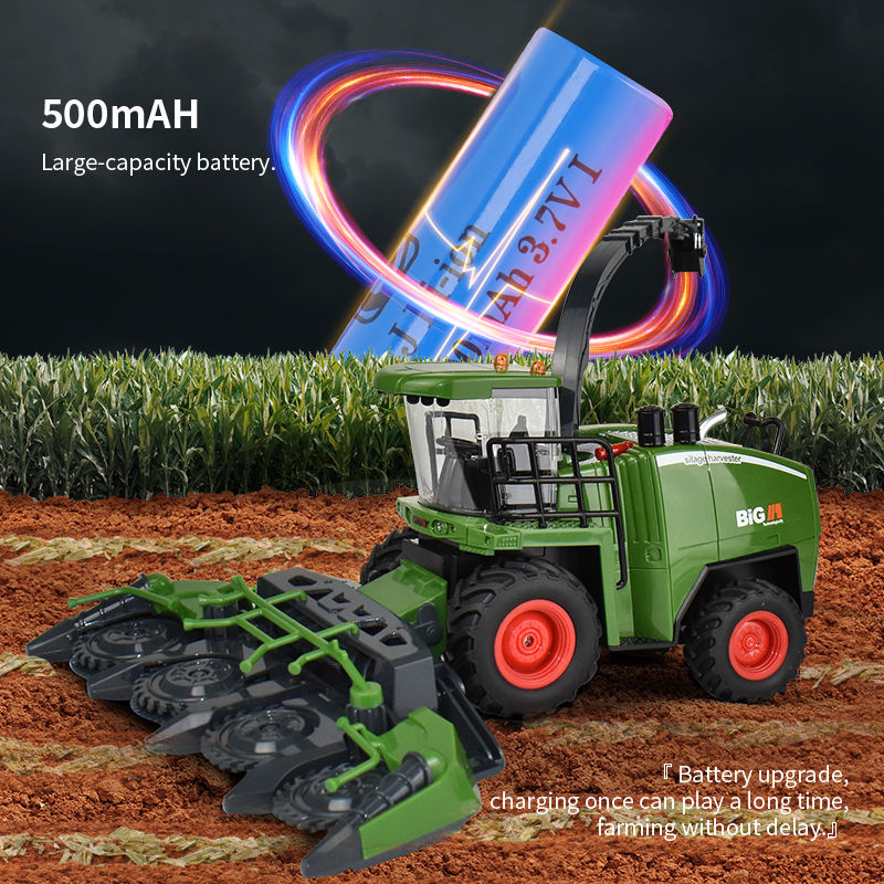 Miniaturbild: 2 in 1 fern gesteuerter Harvester Traktor mit 2 Grian Mähdrescher köpfen, RC Fa