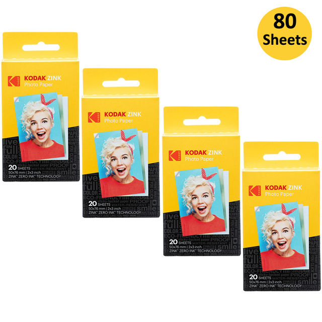 Miniaturbild: Original Kodak 2"x3" Premium Zink Photo Paper 20-100 Sheets Compatible with Kod