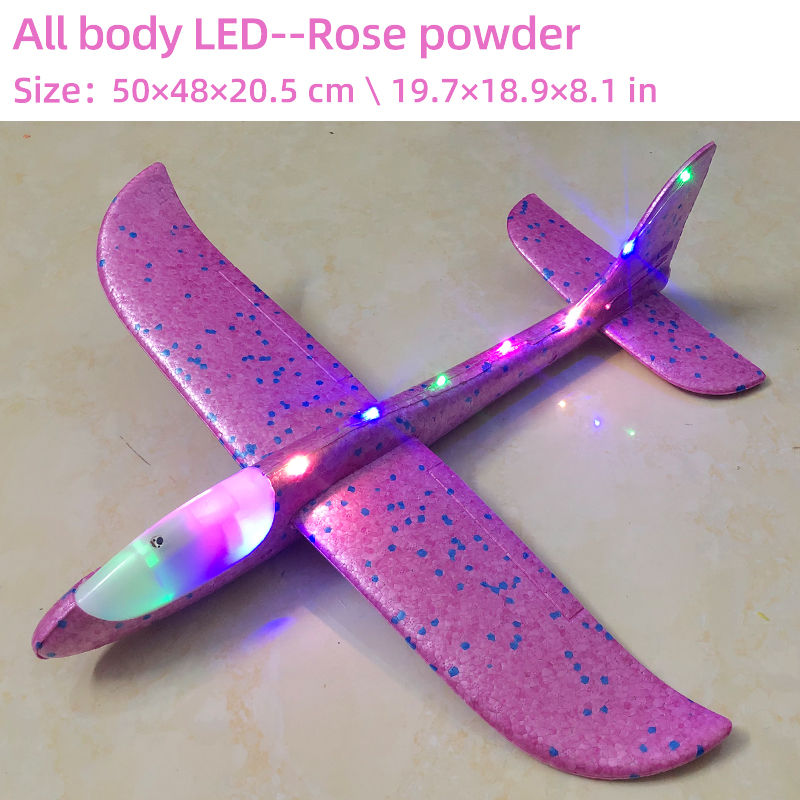 Thumbnail: 50cm große LED Flash segel flugzeug Schaum Flugzeug Hand werfen Licht Trägheit 