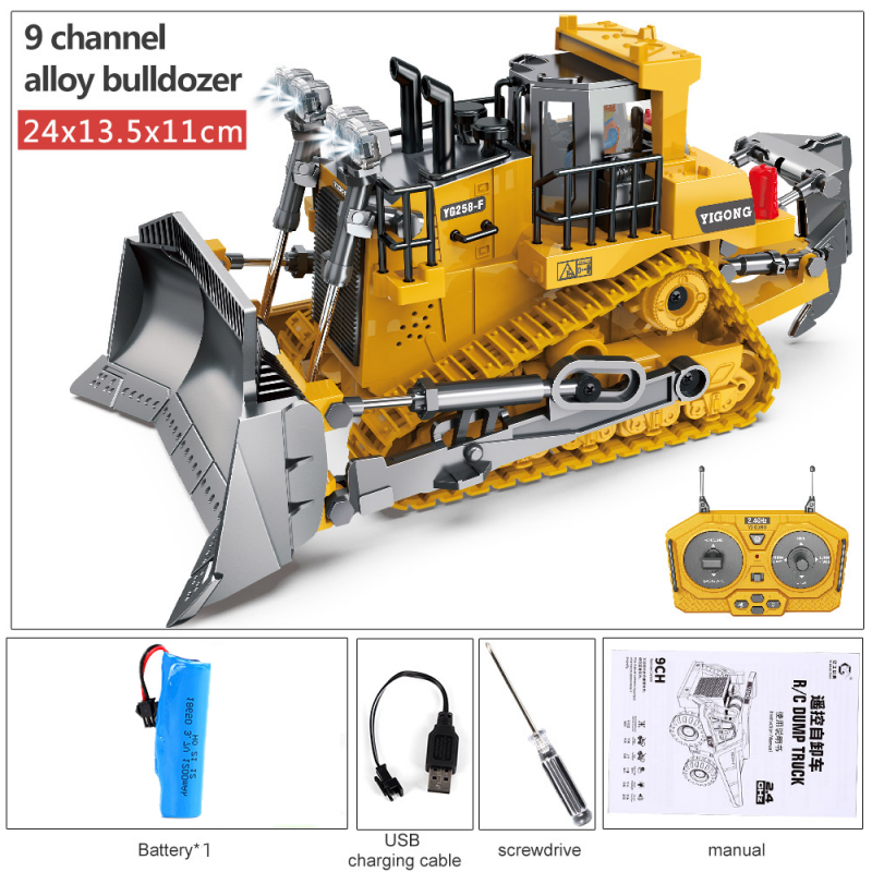 Thumbnail: Kinder 2,4G Fernbedienung Bagger RC Modell Auto Spielzeug Dump Lkw Bulldozer En