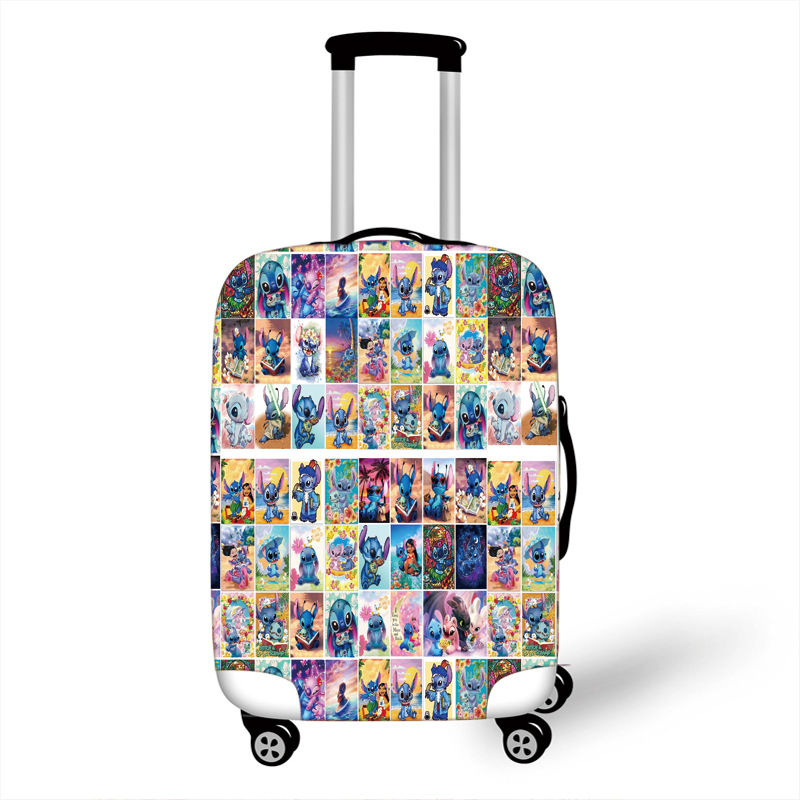 Thumbnail: Miniso Lilo & Stich dicke Gepäck abdeckung Reise zubehör elastische Koffer abde
