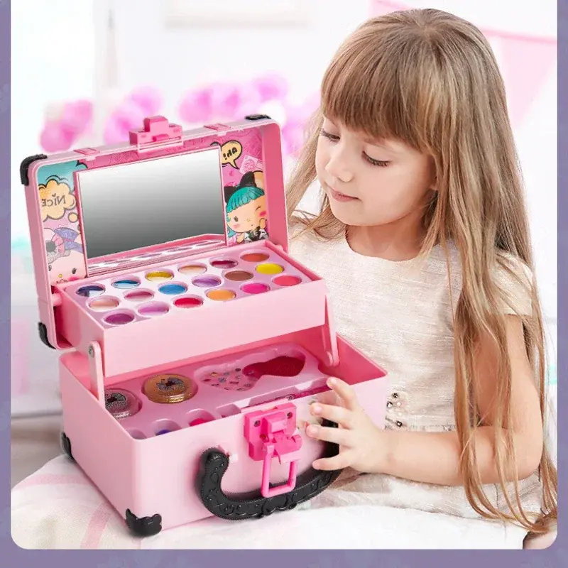 Thumbnail: Safe Cosmetic Toy for Girl Eye Shadow Non-Toxic Beauty Set Princess Cosmetic Wa