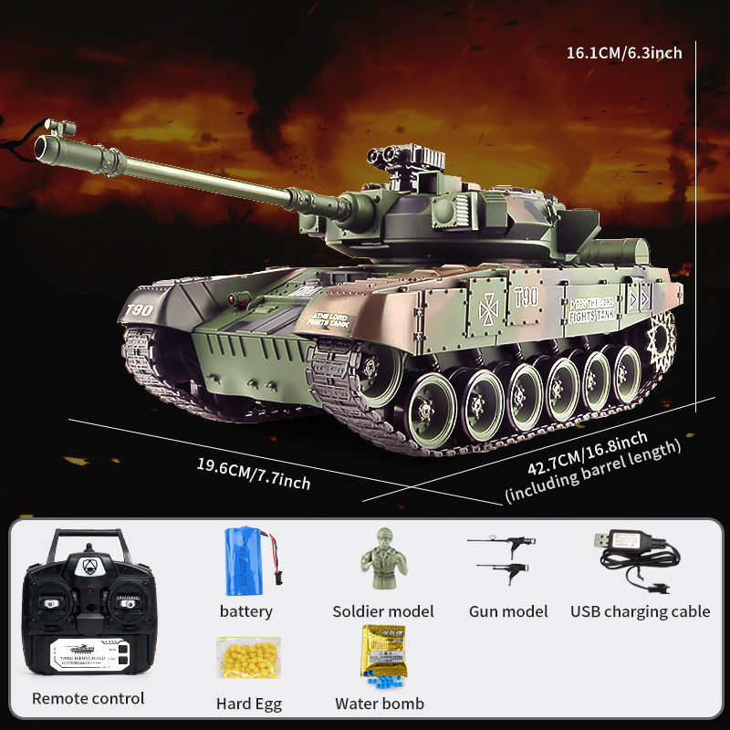 Thumbnail: 1/18 großer rc Panzer fern gesteuerter Kriegs panzer mit schießen dem fern gest