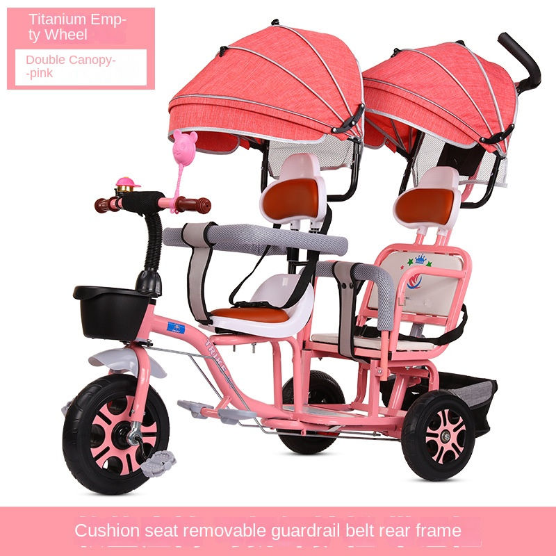 Thumbnail: Children's Tricycles Take People Twins Bicycles Twin Strollers Baby Strollers D
