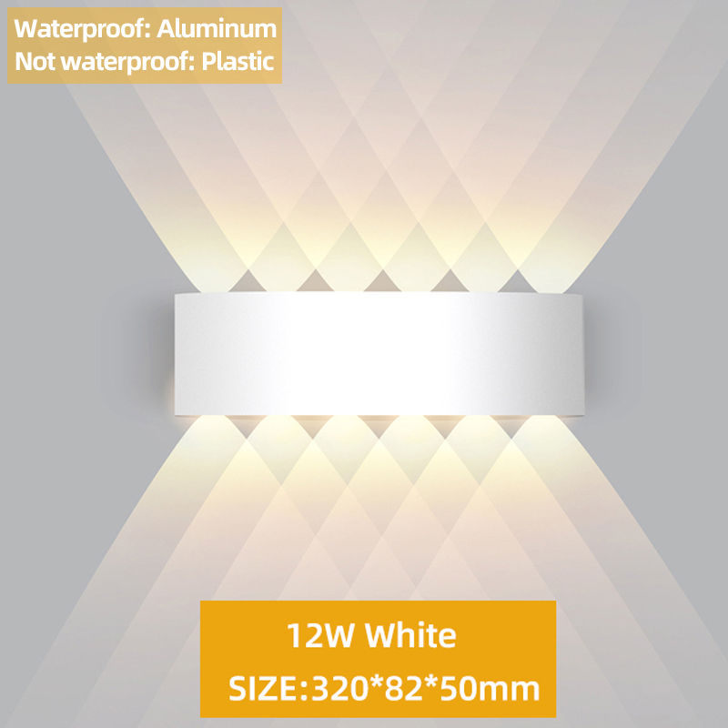 Miniaturbild: LED WandleuchteInnen Oben Und Unten Aluminium Wandlampe Aussen Wasserdicht IP65