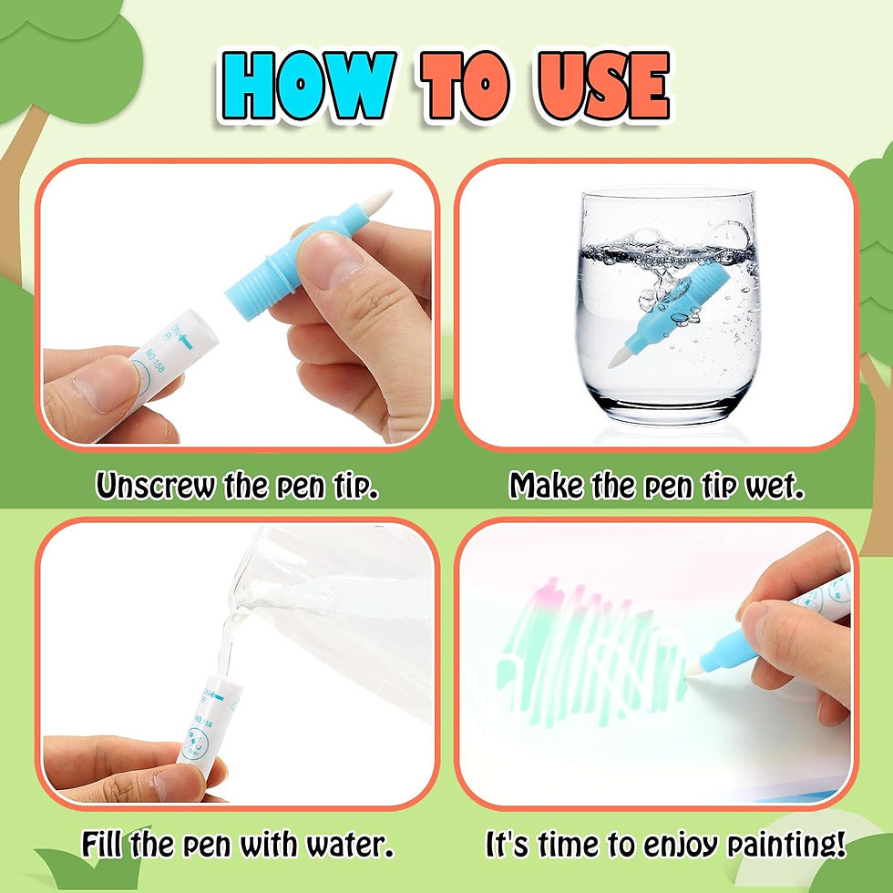 Thumbnail: Large Water Doodle Mat for Toddlers, Magical Colourful, 39″×27″ Mess Free Color