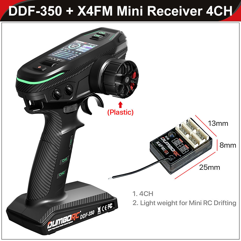 Thumbnail: Dumborc DDF-350 sender mit empfänger 2,4g 10ch digital radio fernbedienung für 