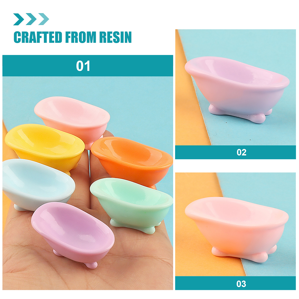 Miniaturbild: Dollhouse Miniature Furniture Mini Bathtub Tub Model Simulation Bathroom Access