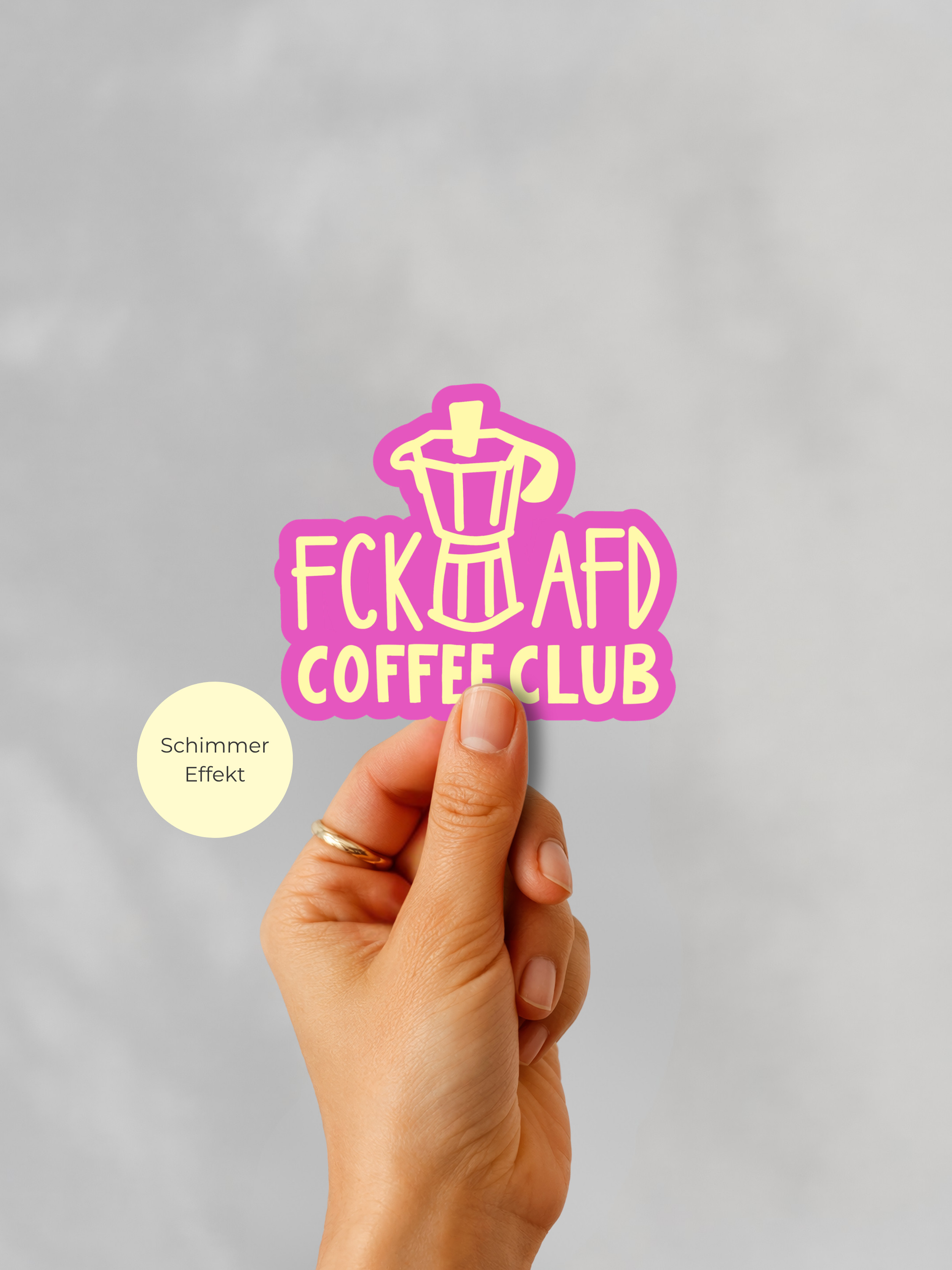 FCK AFD Coffee Club – Schimmer Vinyl Sticker