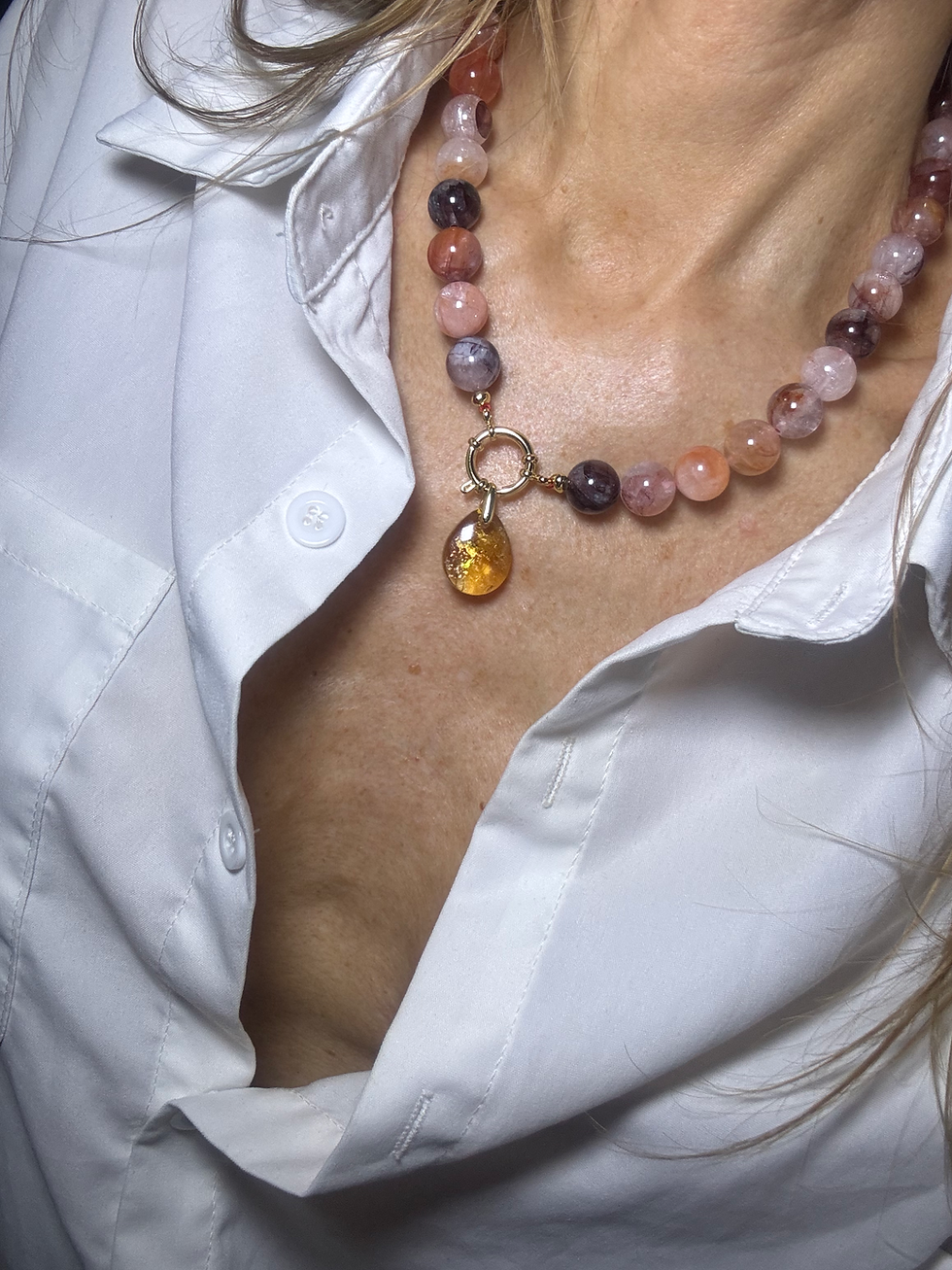 Miniatura: JUMBO XL in quarzo Hématoide Rouge