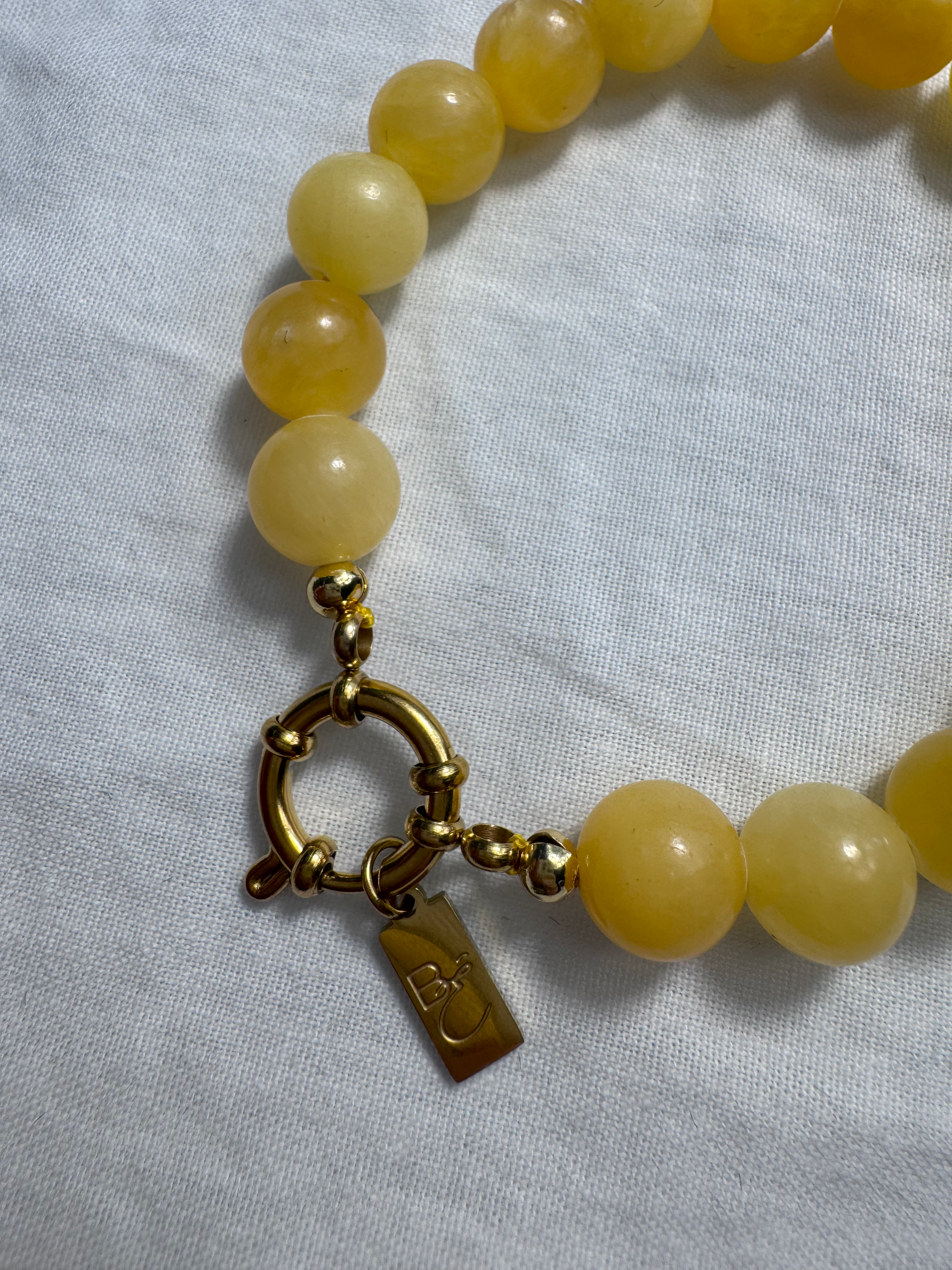 Bracelet JUMBO L Calcite Jaune