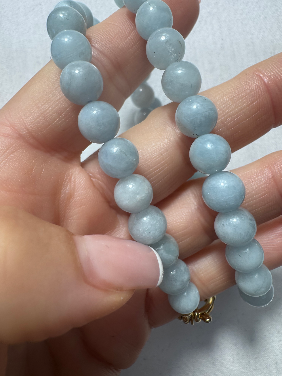 Miniatura: Collier Jumbo M 8mm 45cm — Aigue-Marine