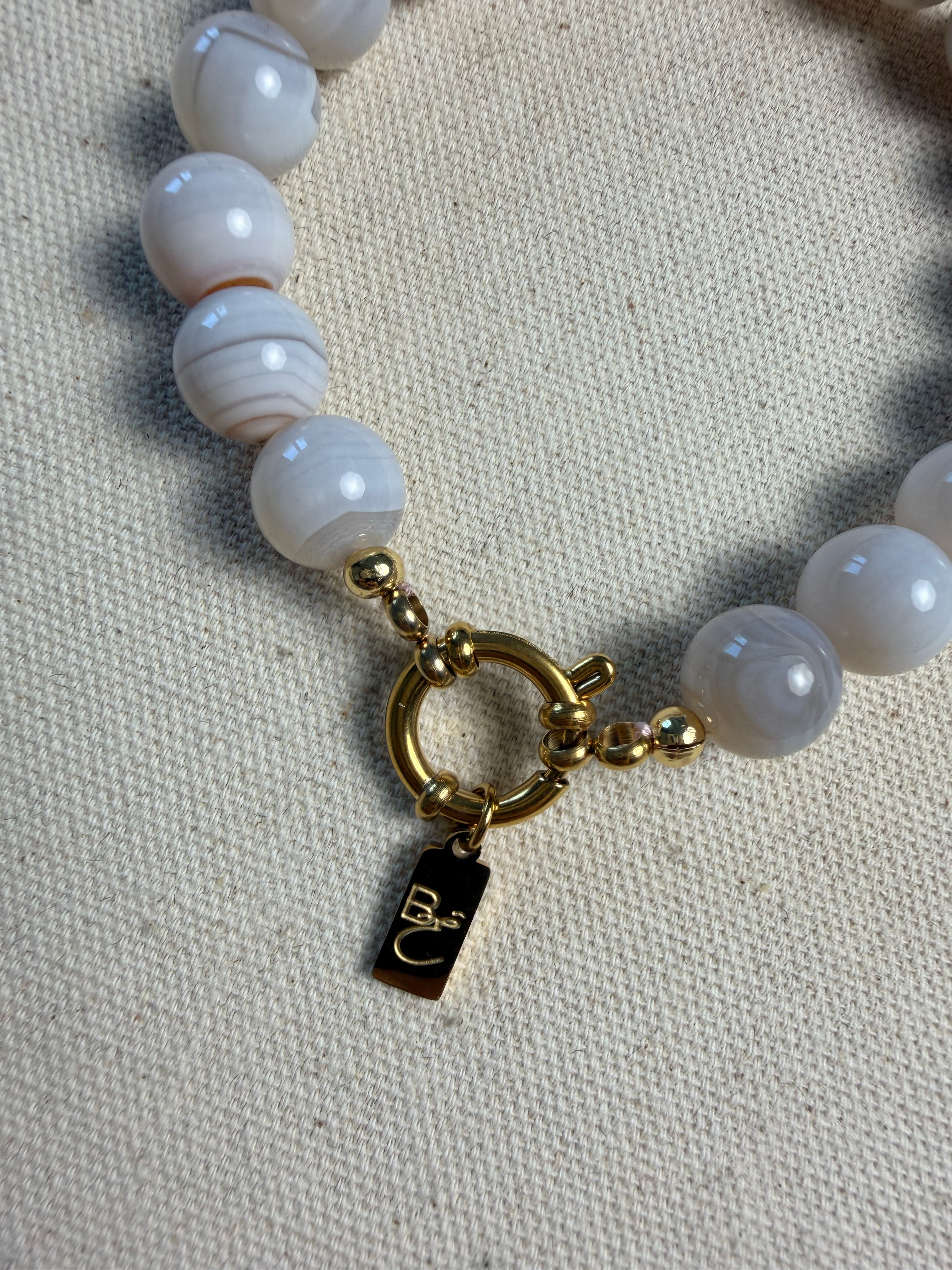 Light Botswana Agate Jumbo L Bracelet