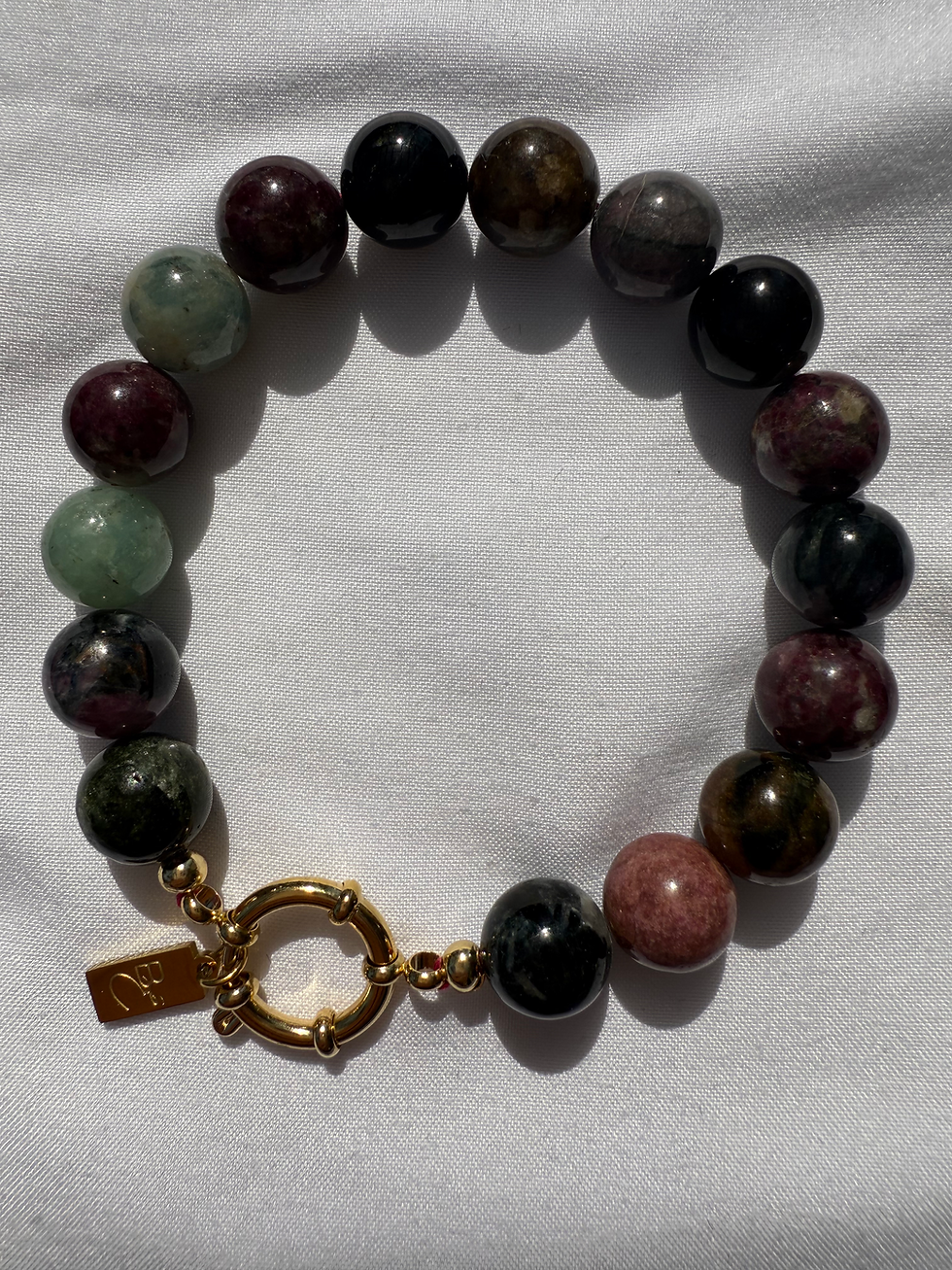 Thumbnail: Bracelet JUMBO L Tourmaline Multi