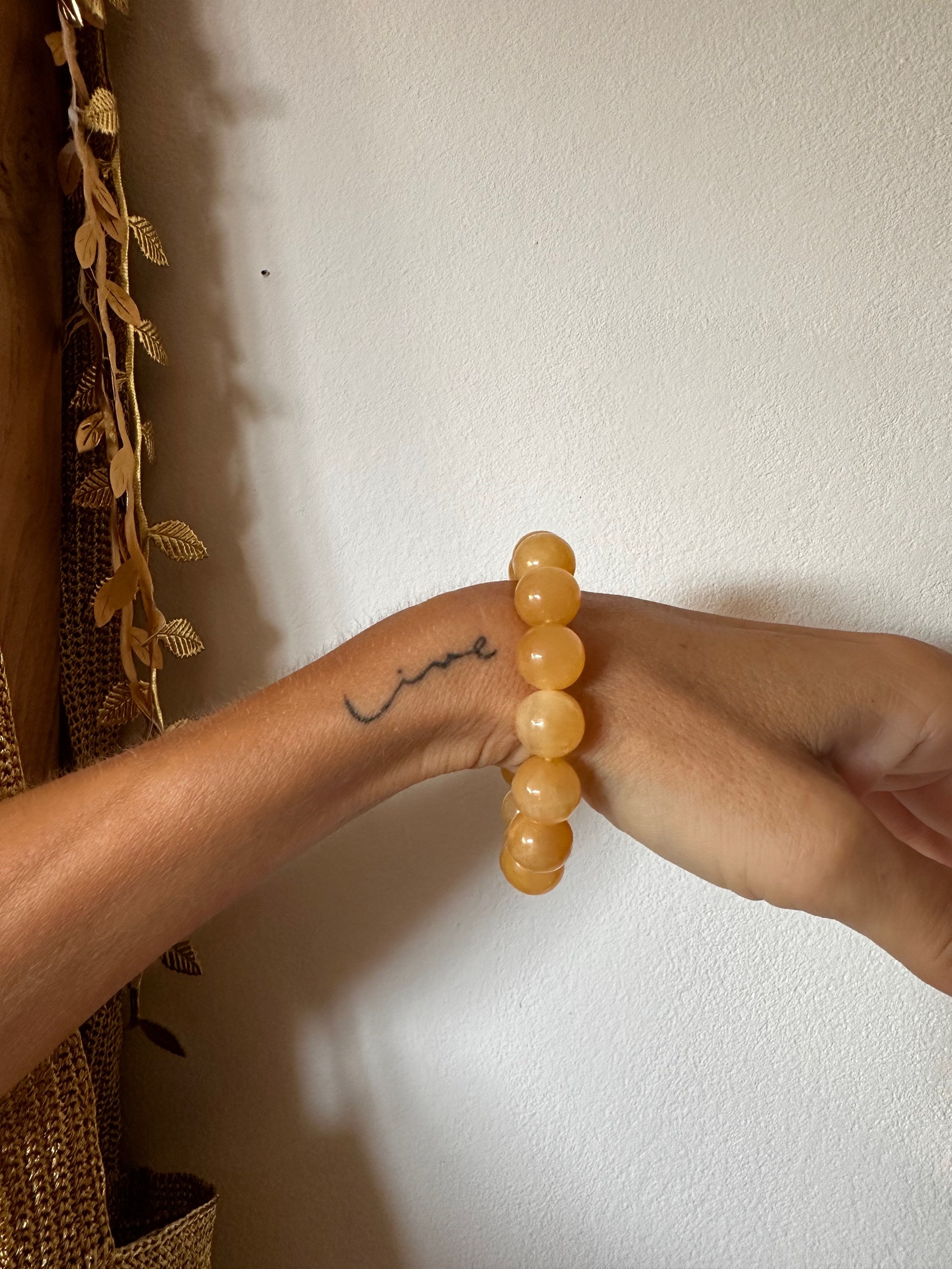 Collana in Calcite Gialla XL