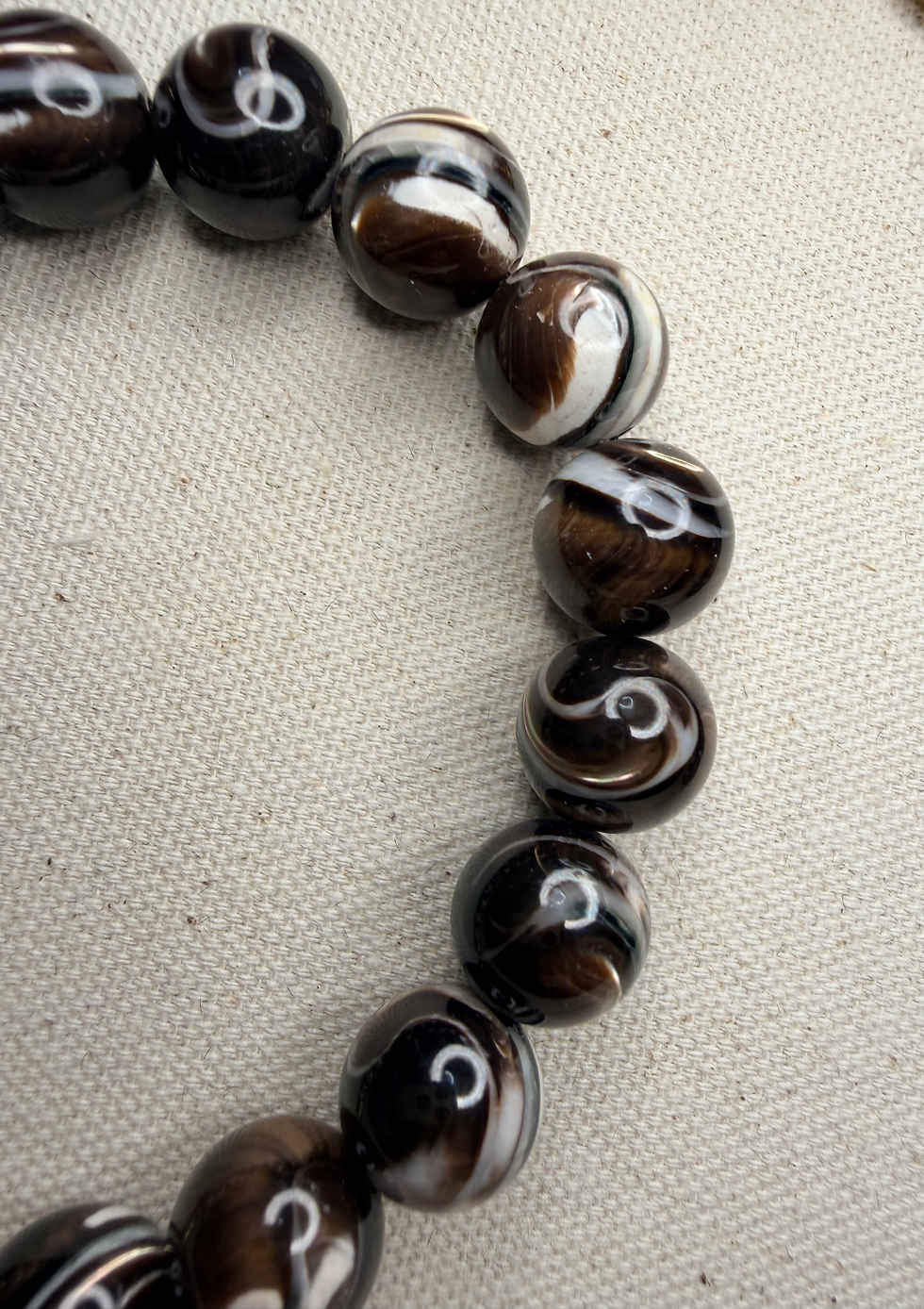 Thumbnail: Black Mother-of-Pearl Jumbo XL Bracelet