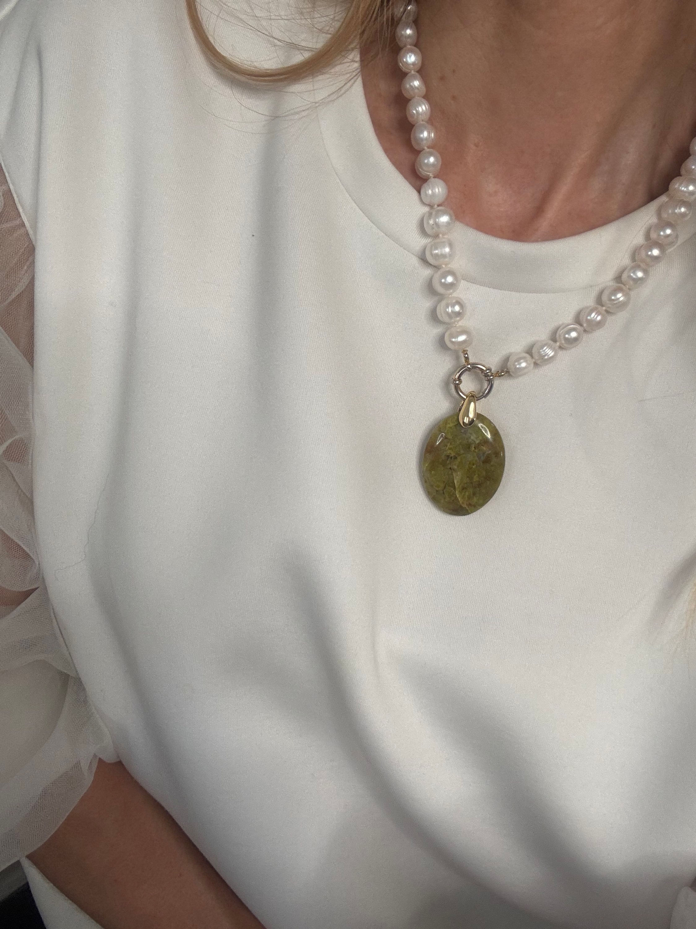 Opale Verte Medaillon XL