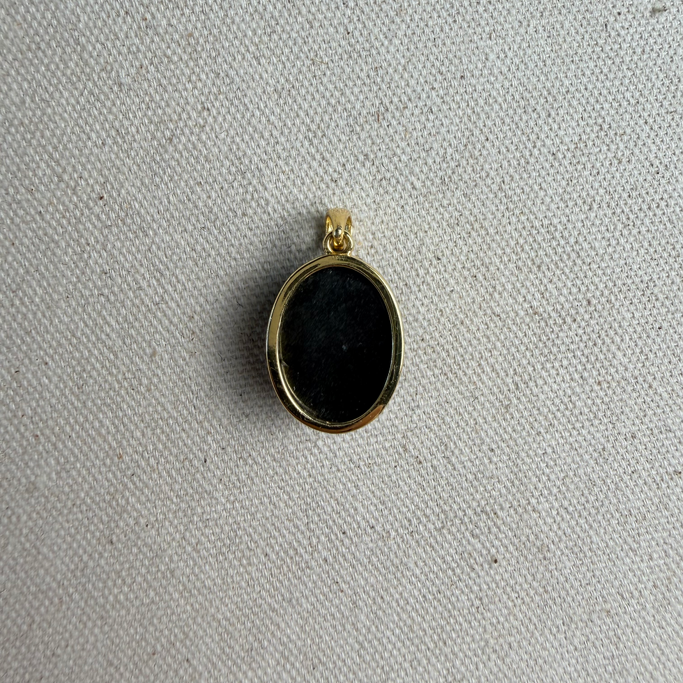 Thumbnail: Silver Obsidian — Gold-Plated Setting