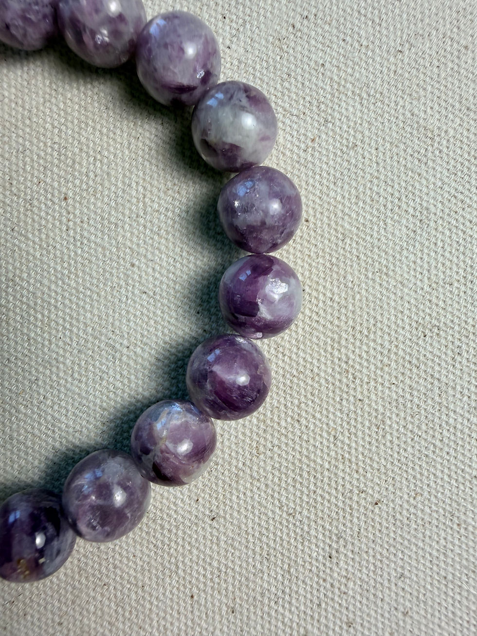 Thumbnail: Crystallized Lepidolite Jumbo L Bracelet