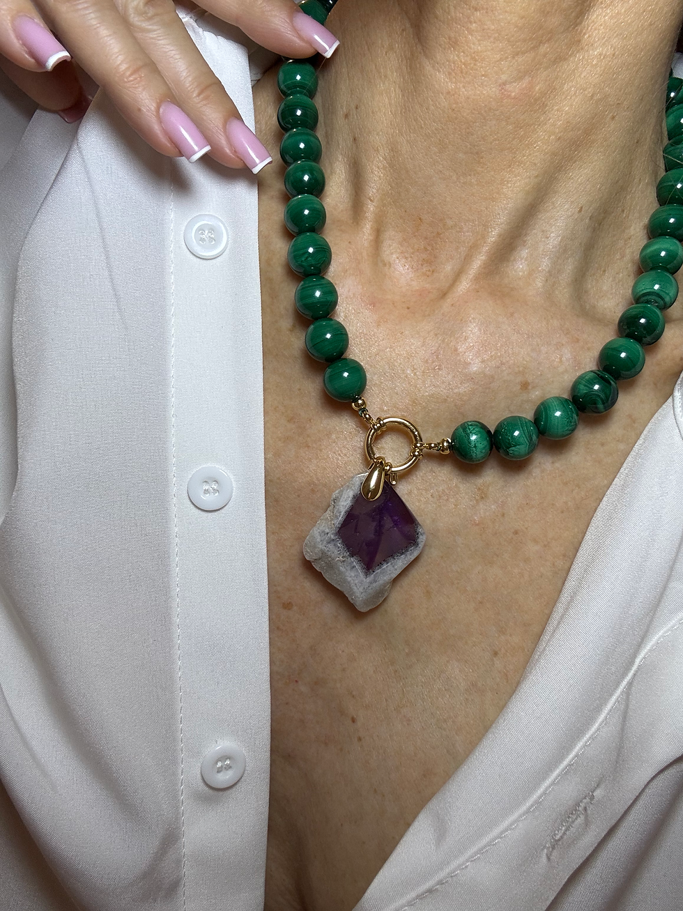 Thumbnail: Collier JUMBO XL Malachite