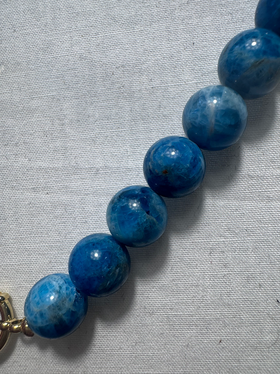 Thumbnail: Collier JUMBO XL Apatite 45 cm calibre 1,2cm