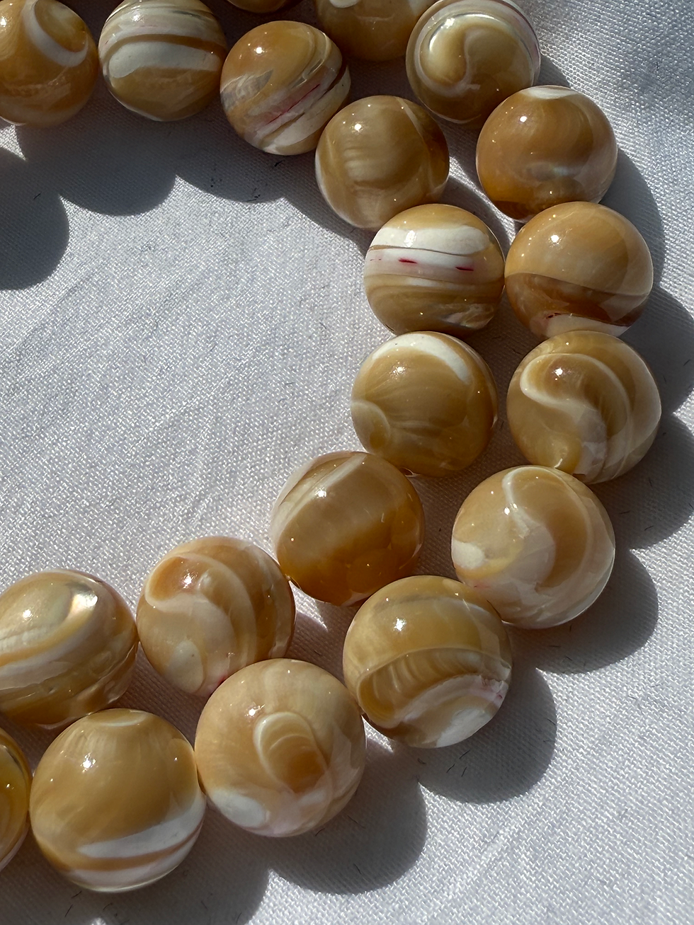 Thumbnail: Collier JUMBO Xl Nacre Doré