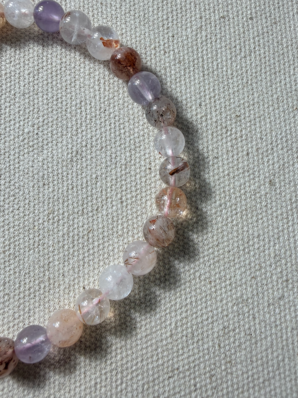Thumbnail: Lilac Crazy Lace Agate Mini Jumbo Bracelet