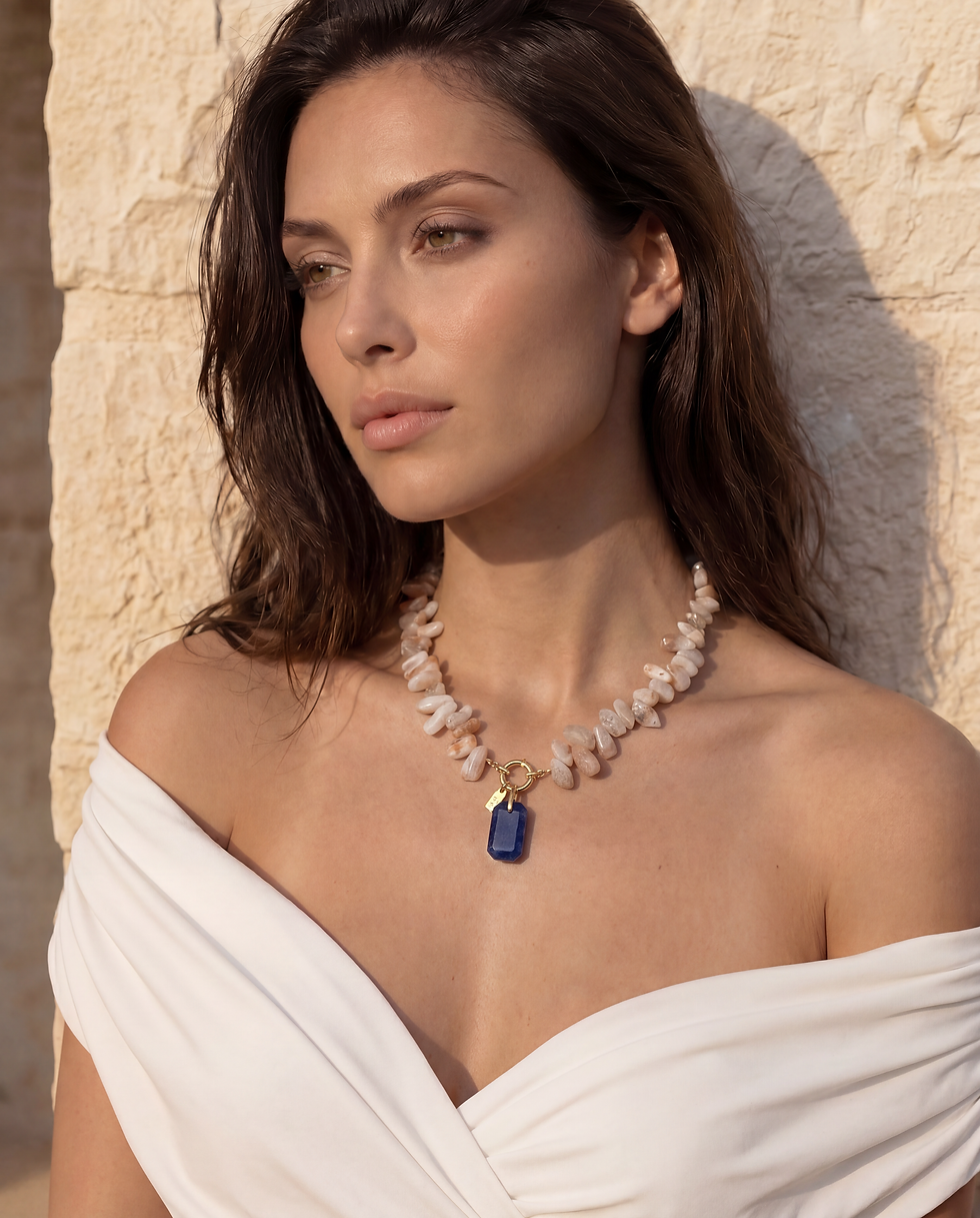 Thumbnail: Jumbo Petal Necklace Sunstone