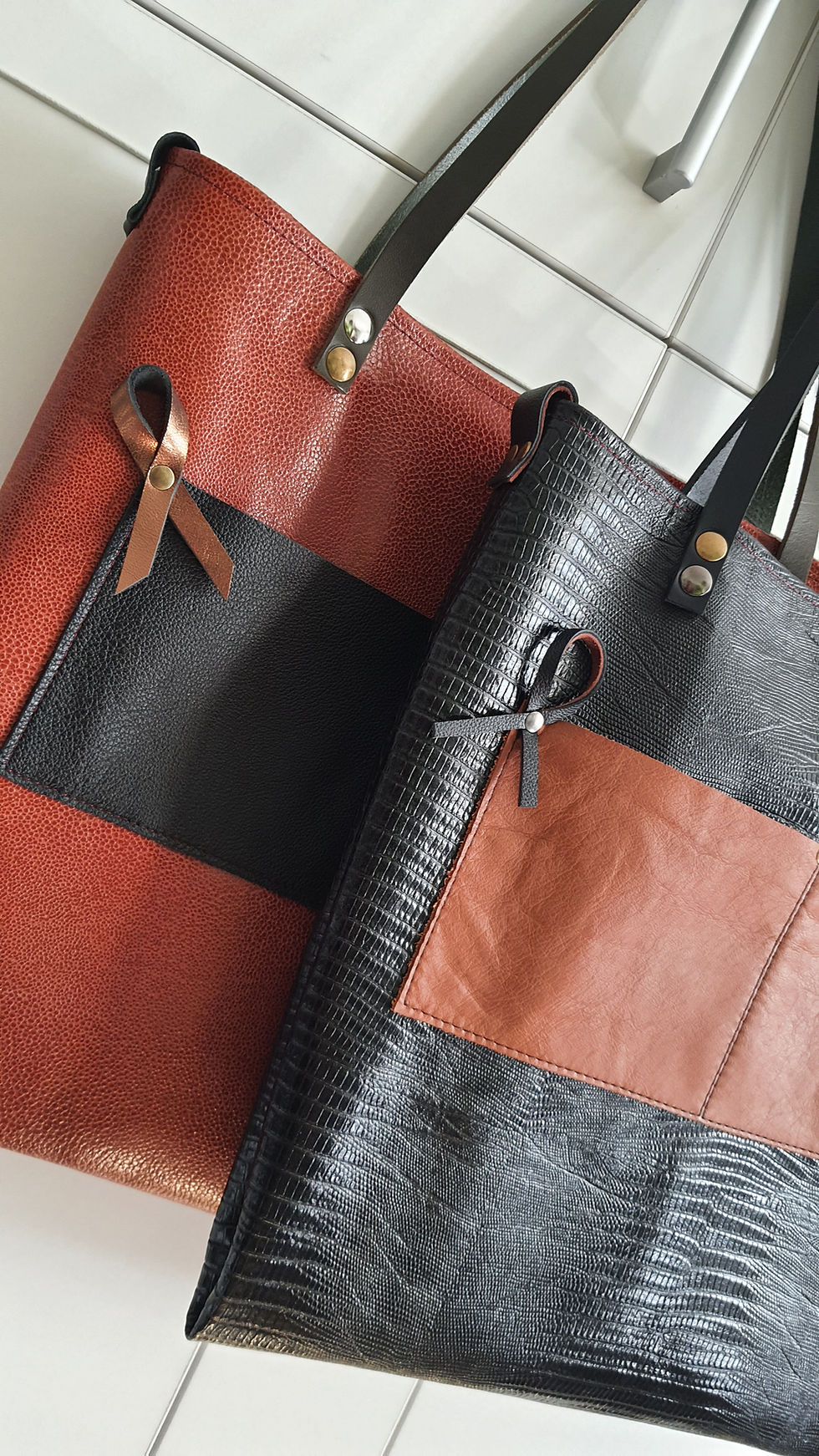 Miniature : Sac cabas noir et fauve