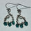 Thumbnail: Handmade silver tone dangles. Copper wire with wire wrap and beads.