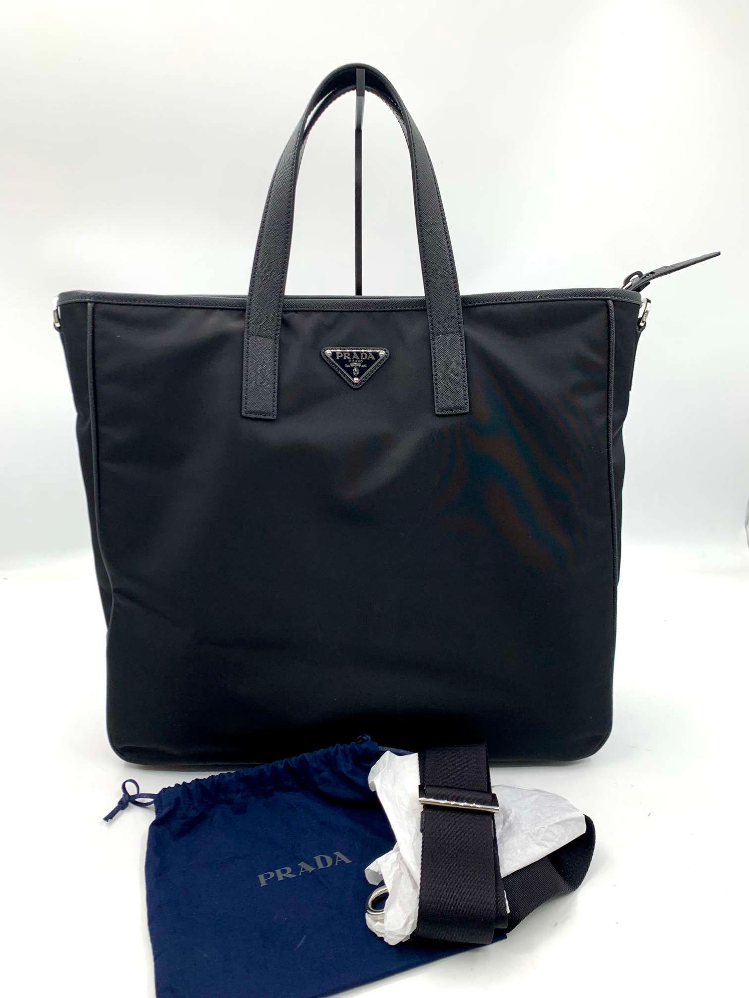 【PRADA】Black Parachute Tote Bag Single Shoulder Bag