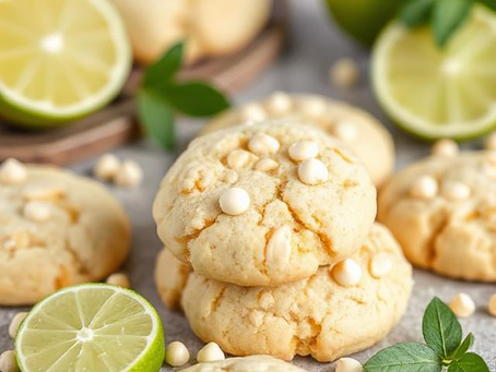 Key Lime and White Chocolate Macadamia Nut Cookies