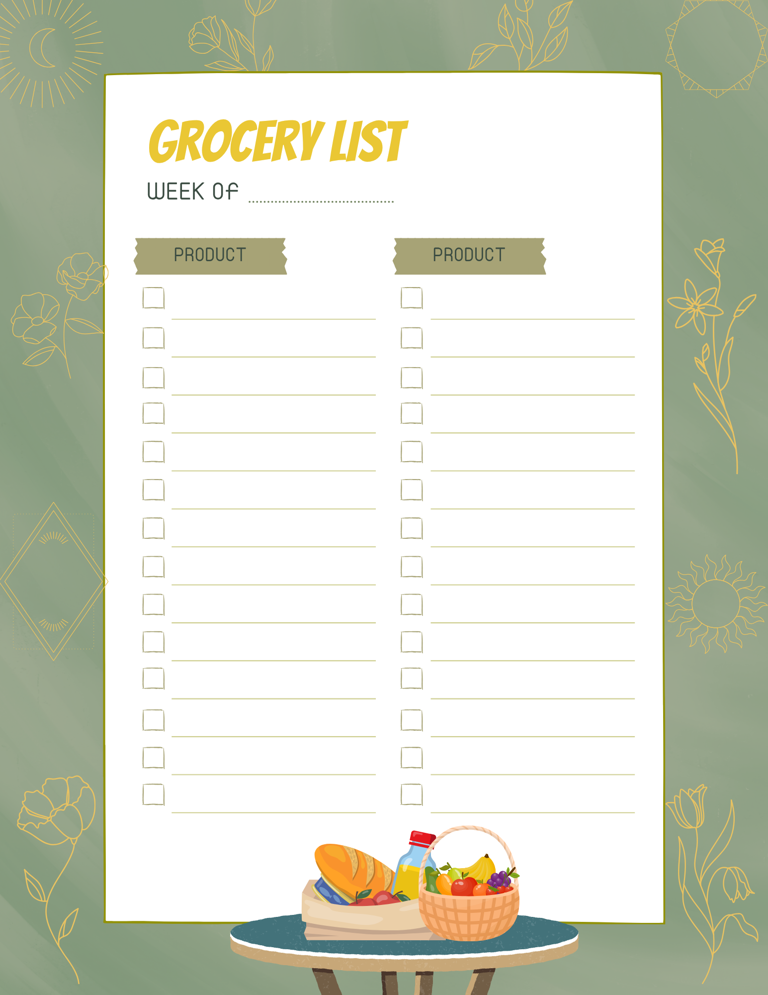 Grocery List Planner 3
