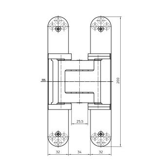 Thumbnail: Concealed hinge - Tectus - 11080 (TE 540 3D A8)