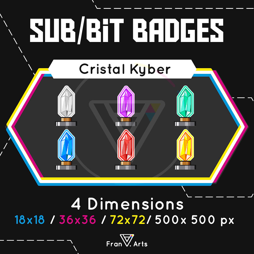 Cristal kyber Star Wars Twitch Badges for subs or cheers