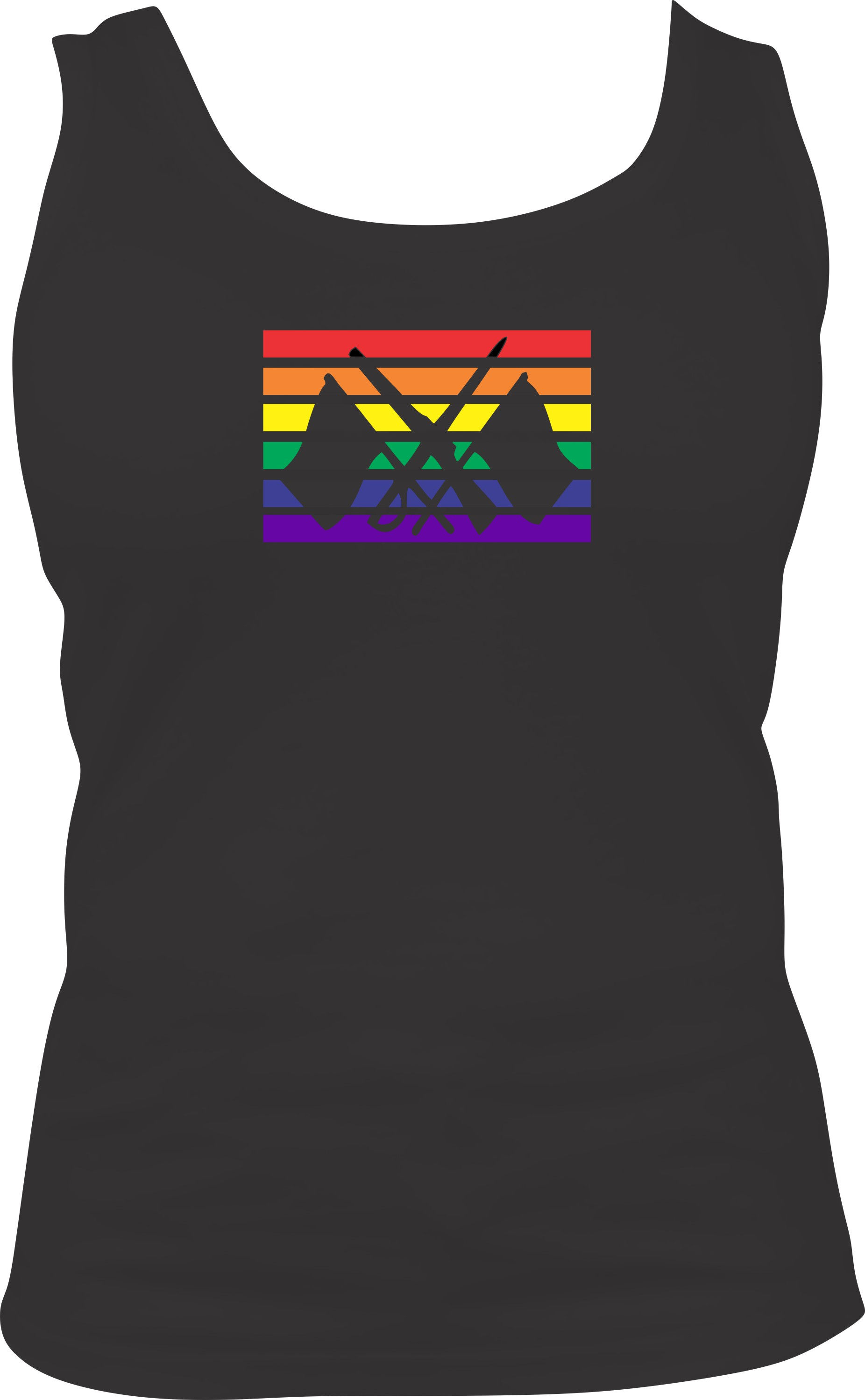 Rainbow Colorguard Tank Top Girls Fit